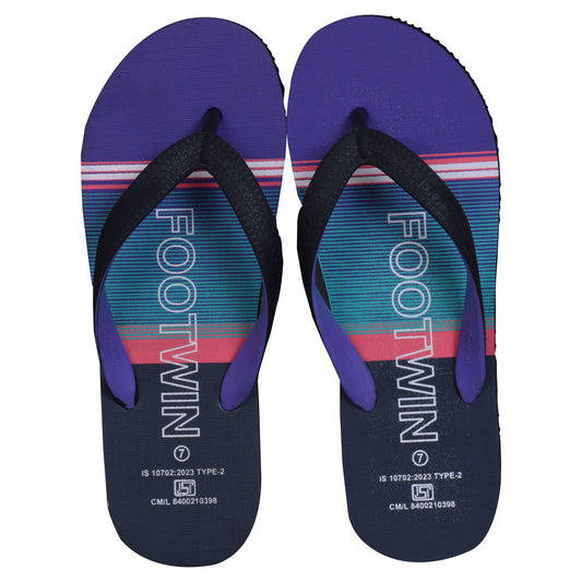 Footwin Stylish Men’s Flip Flops - BLK&BLU