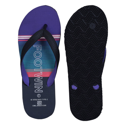 Footwin Stylish Men’s Flip Flops - BLK&BLU