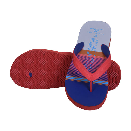 Footwin Stylish Men’s Flip Flops - RED&BLU