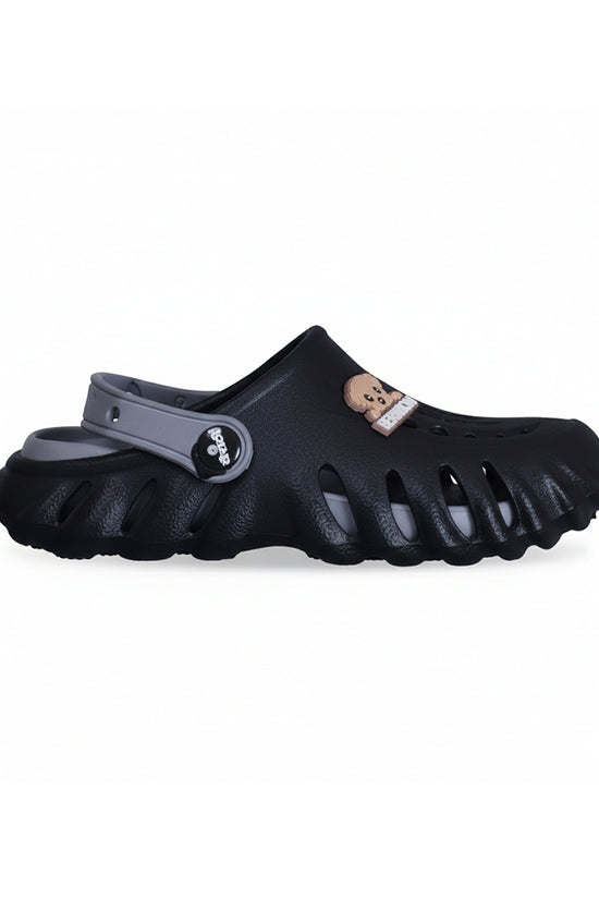 Footwin Kids’ Soft Cushion Dual Colour Clog - Black/Grey