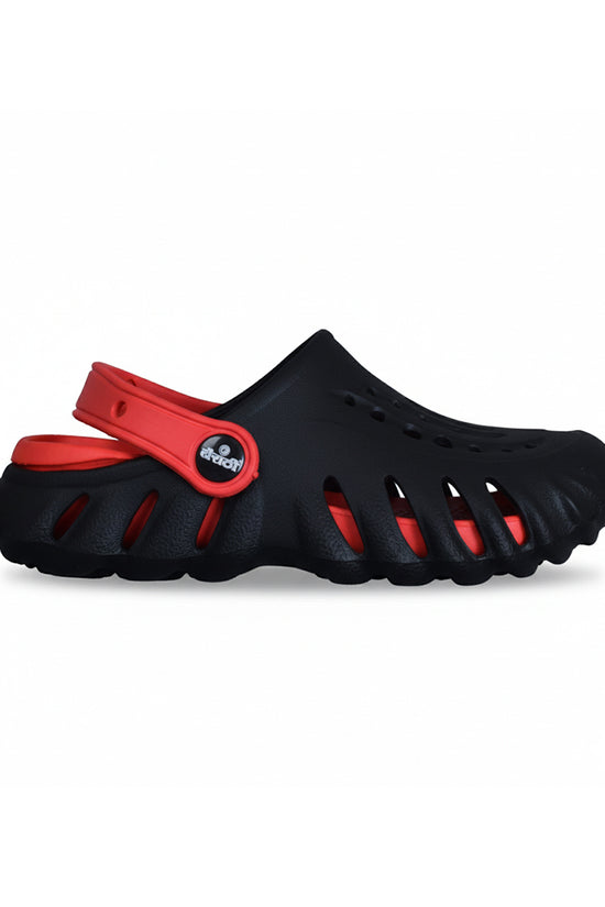 Footwin Kids’ Soft Cushion Dual Colour Clog - Black/Red