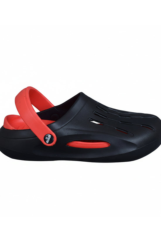 Footwin Men’s  Dual Color Comfort Clog - Black/Red