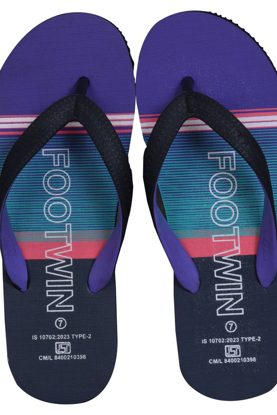 Footwin Stylish Men’s Flip Flops - BLK&BLU