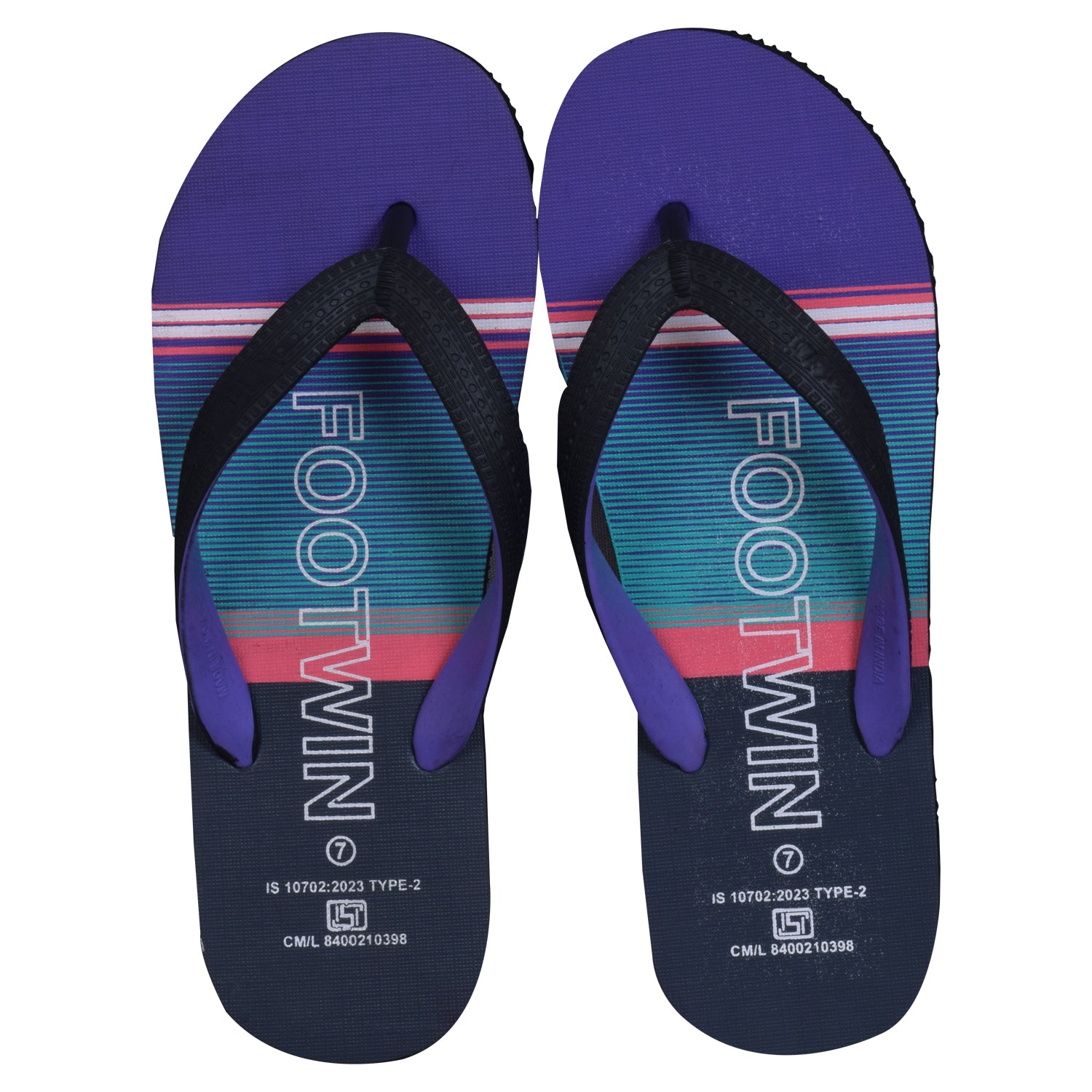 Footwin Stylish Men’s Flip Flops - BLK&BLU