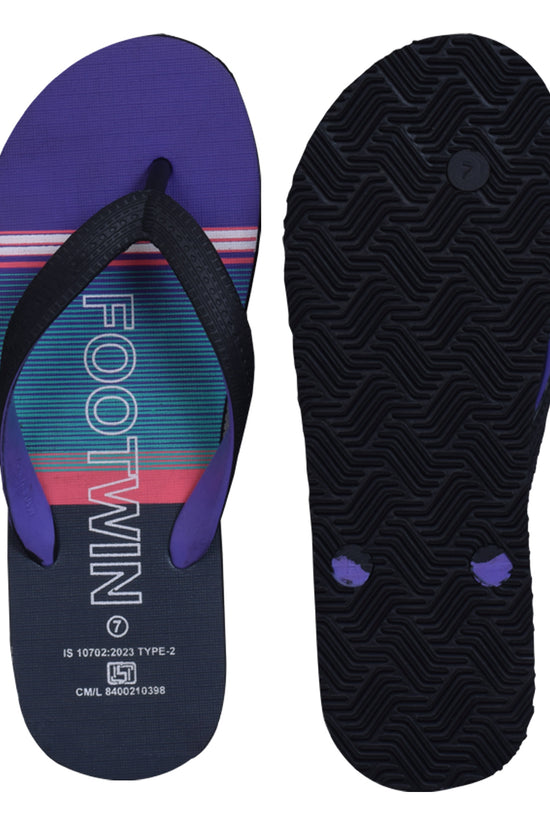 Footwin Stylish Men’s Flip Flops - BLK&BLU