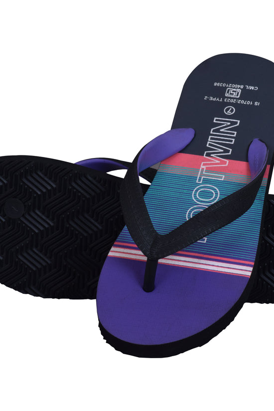 Footwin Stylish Men’s Flip Flops - BLK&BLU
