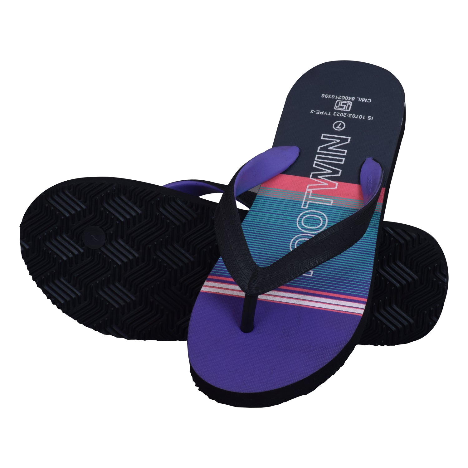 Footwin Stylish Men’s Flip Flops - BLK&BLU