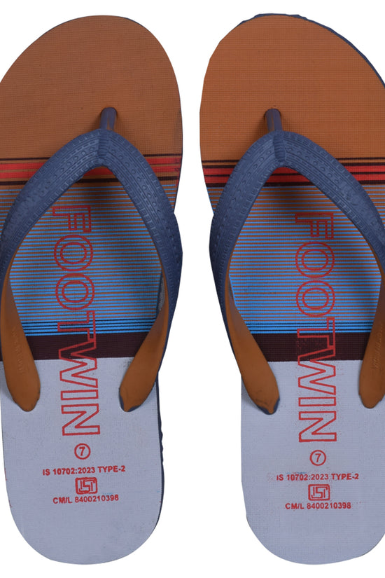 Footwin Stylish Men’s Flip Flops - GRY&TAN