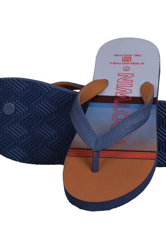 Footwin Stylish Men’s Flip Flops - GRY&TAN