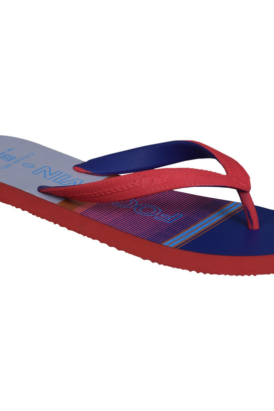 Footwin Stylish Men’s Flip Flops - RED&BLU
