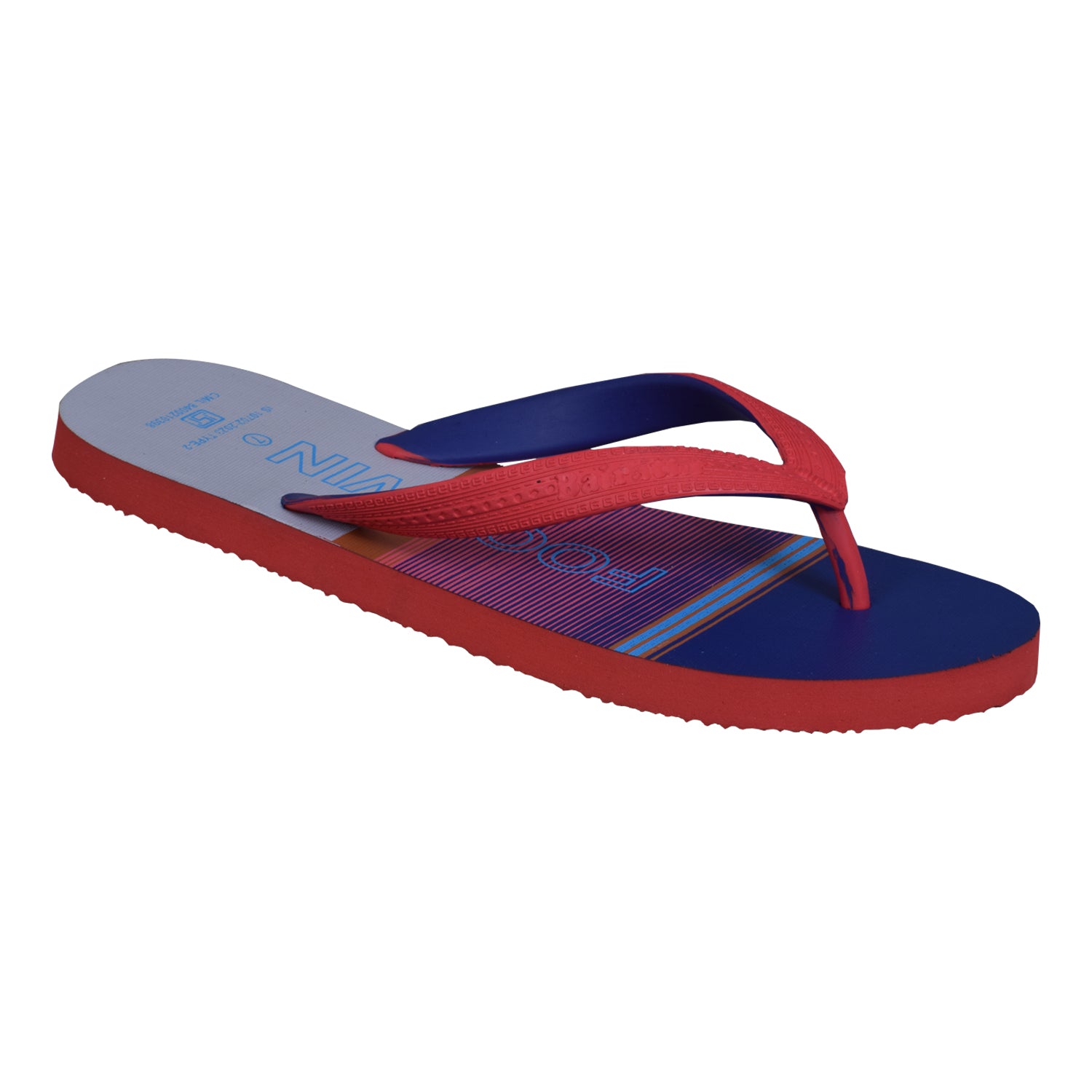 Footwin Stylish Men’s Flip Flops - RED&BLU