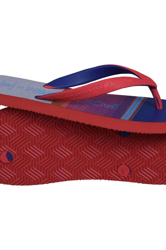 Footwin Stylish Men’s Flip Flops - RED&BLU