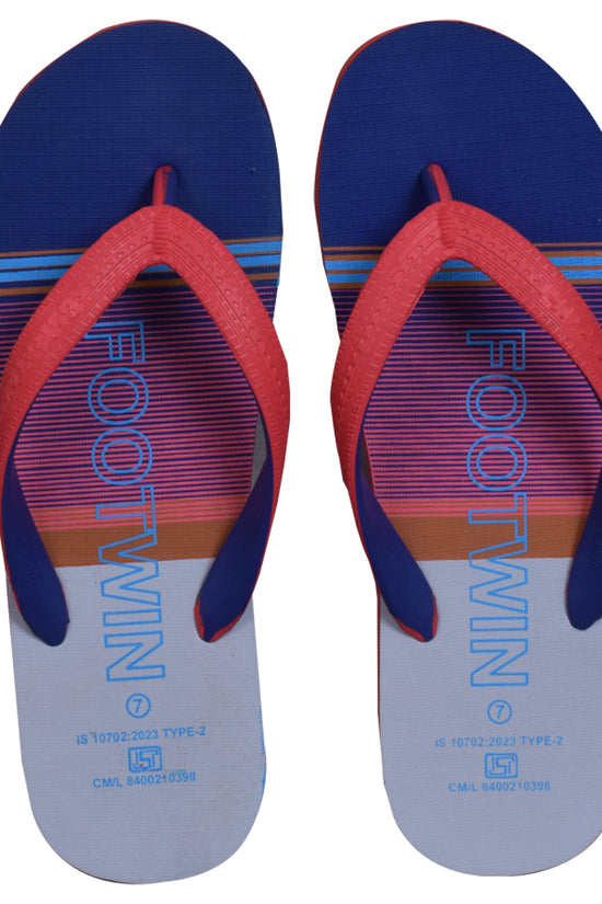 Footwin Stylish Men’s Flip Flops - RED&BLU