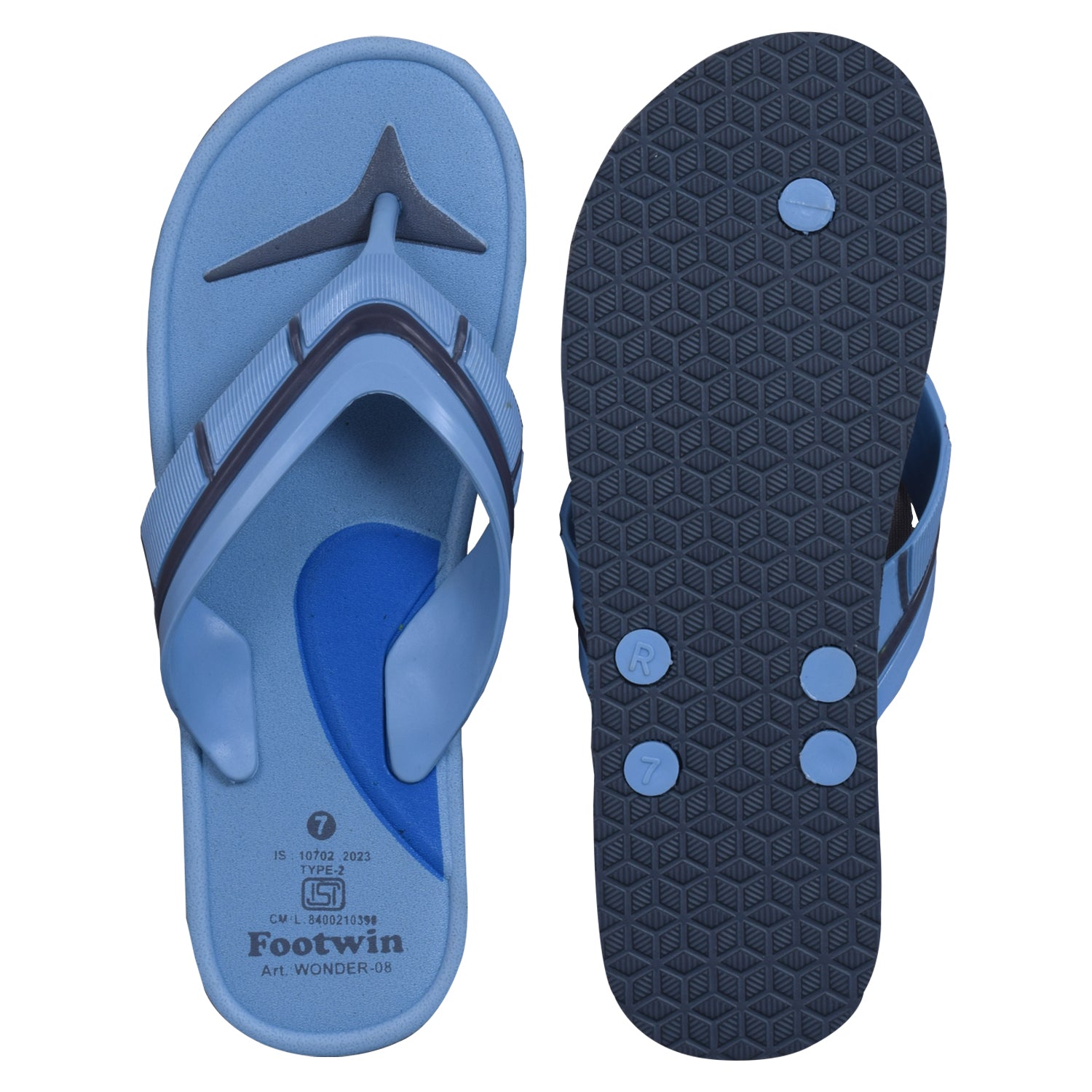 Footwin Stylish Men’s Flip Flops - SKY&BLU