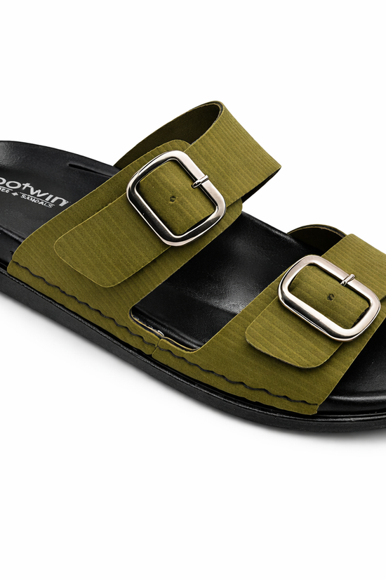 Footwin Men's Double Density PU Slipper - Olive