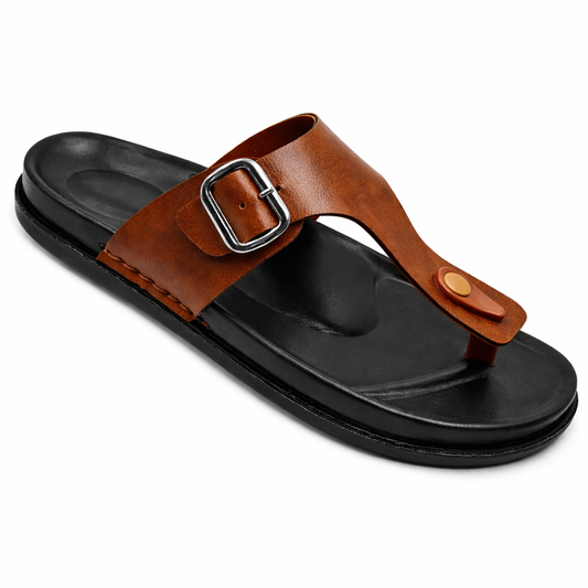 Footwin Men's Double Density PU Slipper - Tan