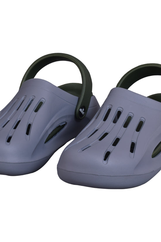 Footwin Men’s  Dual Color Comfort Clogs - Grey/Olive