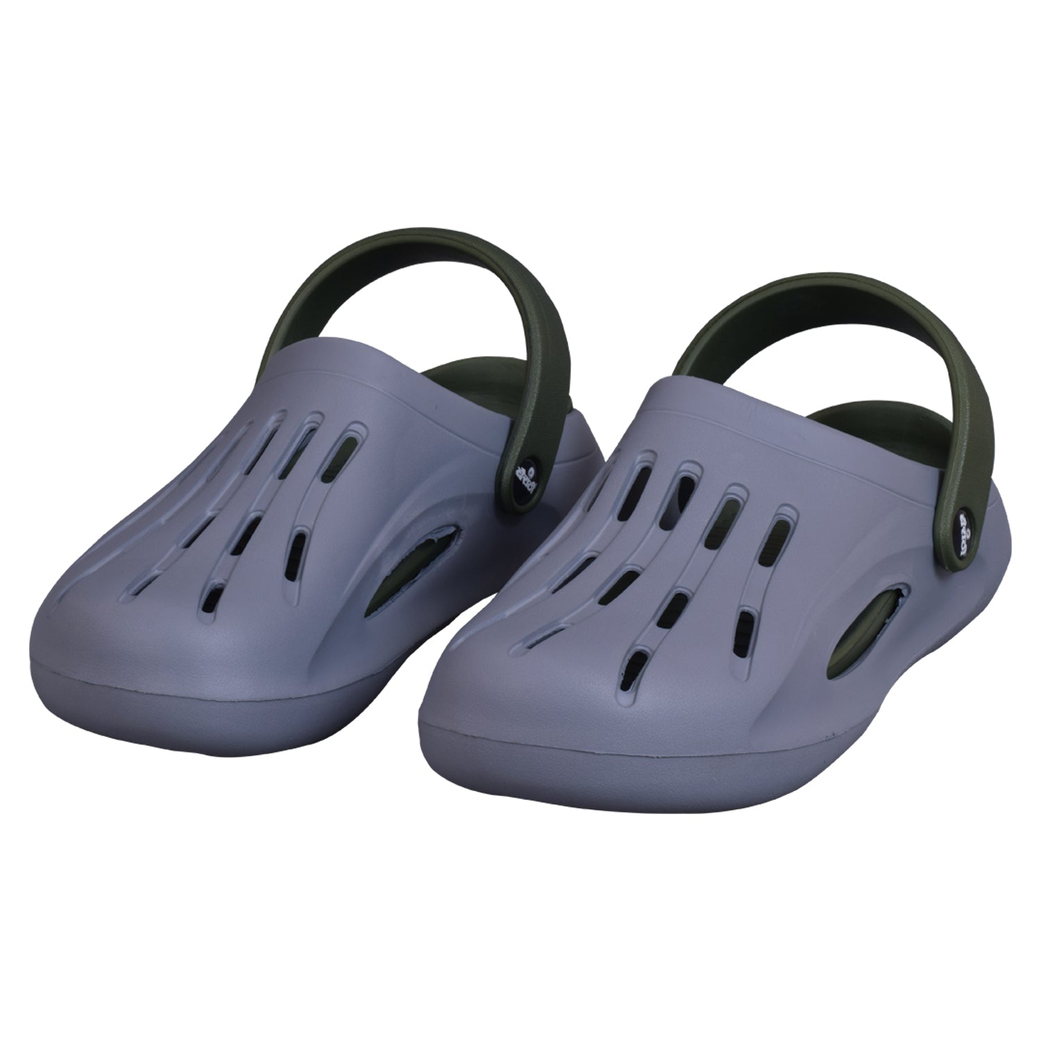 Footwin Men’s  Dual Color Comfort Clogs - Grey/Olive